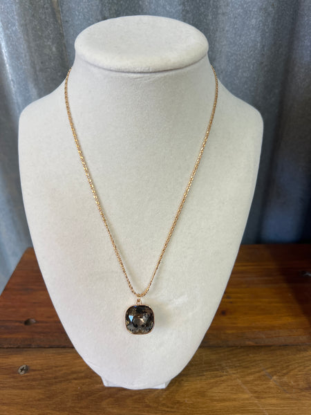 Meghan Browne Depp Black Diamond Necklace