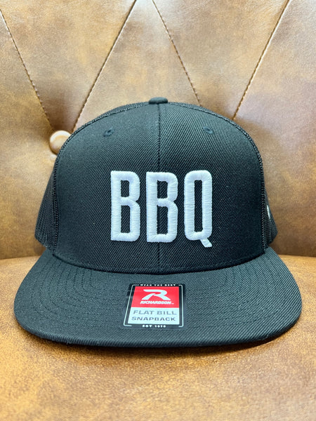 Black BBQ Flat Bill Snapback