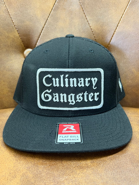 Black Culinary Gangster Flat Bill Snapback